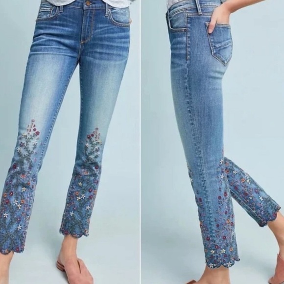 DRIFTWOOD Pants - Driftwood Candace Embroidered Scallop Hem Jean 31